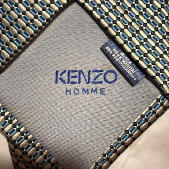 Kenzo Homme blue silver tie - Picture 3 of 8